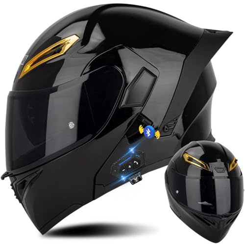 Klapphelm mit Bluetooth, Integralhelm mit Doppelvisier - ECE Zertifiziert, Lila für Erwachsene Frauen und Männer - Hohe Qualität für Roller-Mofa-Moped
