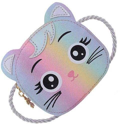 SAFIGLE Kinder Umhängetasche Katze Niedliche Kleine Mädchen Schultertasche Münzbörse Mehrzweck Accessoire