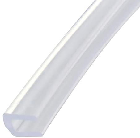 Cozylkx 2 Meter U-Dichtungs-Kantenschutzstreifen, Transparenter Gummi-Kantenschutz, Glaskantenschutz, Passend Für 3-4 Mm Kanten