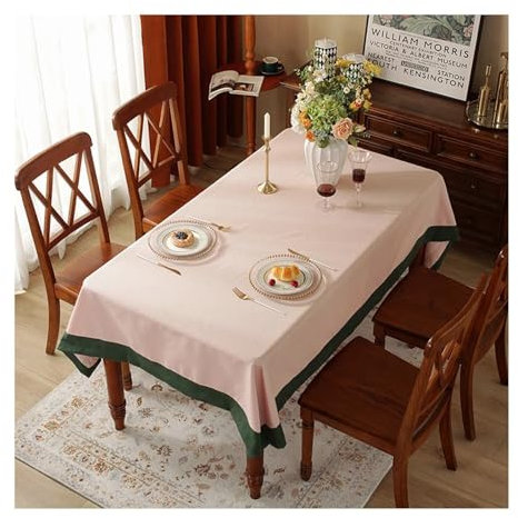 Aotiwe Gartentischdecke Pink, Table Cloth Outdoor Einfarbig Tischdecke Klein Vintage Tischdecke Outdoor Polyester 140x180cm