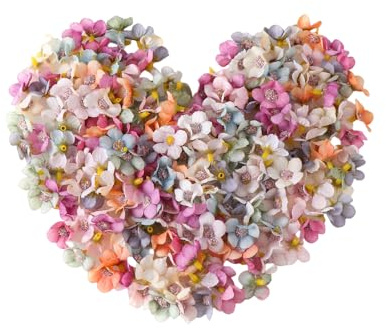 Artificial Silk Daisy Small Flower Heads Picks, 1 Faux Mini Heads for Wedding Party Shoes Hats DIY Wreath Decor, Bulk Fake Wildflowers for Crafts Cake Vase (100, Mixed Color)