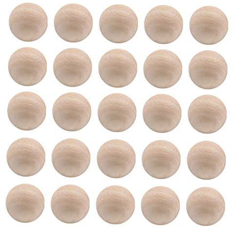 KONTONTY 100stücke Runde Holzperlen Aus Lotusholz Massive Perlen Für Diy Basteln Malen Zubehör Ohne Loch Holzfarbe