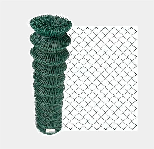 SERVICEWEBSHOP | Rete Metallica Plastificata Verde per Recinzione Giardino – Maglia 50x50 – Rotolo 25 m – Zincata Antiruggine (H 125 cm)