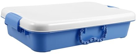 Gogogmee Portable Plastic Sand Tray Storage Box with Lid for Large Capacity Indoor Sandbox Organizer Storage Container for Sand Play and Craft Supplies