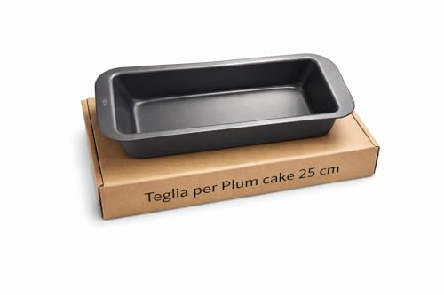 Terryshop74® Teglia per Friggitrice ad Aria Plum Cake 25 cm – Mini Teglia Antiaderente per Air Fryer 5-8 Litri – Cottura Dietetica Senza Olio per Dolci e Piatti Salati