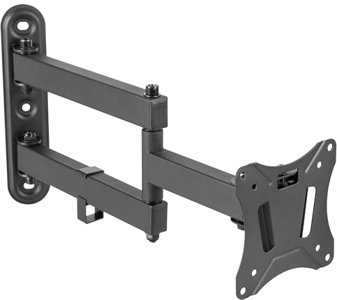 RICOO Monitor Halterung Wandhalterung Schwenkbar Bildschirmhalterung Monitorhalterung für 13-34 Zoll Flach Monitor-Arm Neigbar S7211 Computer Curved PC Bildschirm Wand-Halter VESA 75 x 75 & 100 x 100