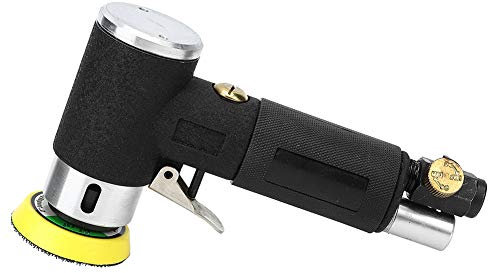 Akozon Levigatrice Orbitale, Mini Smerigliatrici Angolari Ad Aria Smerigliatrice Pneumatica Angolare a 90°, Platorello Abrasivo 2 Pollici e 3 Pollici, per Levigare e Lucidare Ferramenta, Mobili