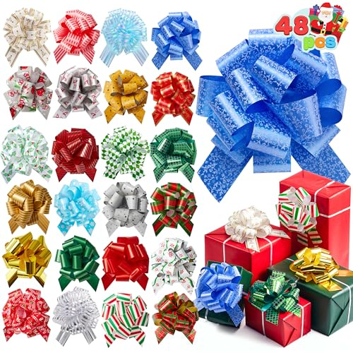 JOYIN Geschenkschleifen mit Schleife für Weihnachten, 12,7 cm breit, 48 Stück