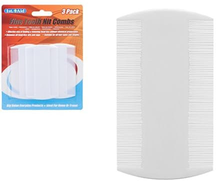Premium White Fine Tooth Nit Combs - 8.5cm x 5.1cm (Pack of 3) - Durable Quality - Perfect for Adults & Kids