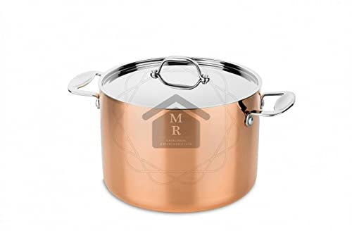 PENTOLA ALTA CON COPERCHIO TRIMETALLO INDUZIONE MEPRA LINEA TOSCANA (Pentola alta cm. 24)