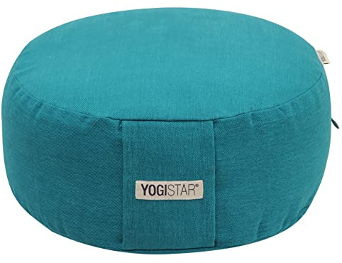 Yogistar Meditationskissen - rund 35 x 35 x 15 cm, Petrol