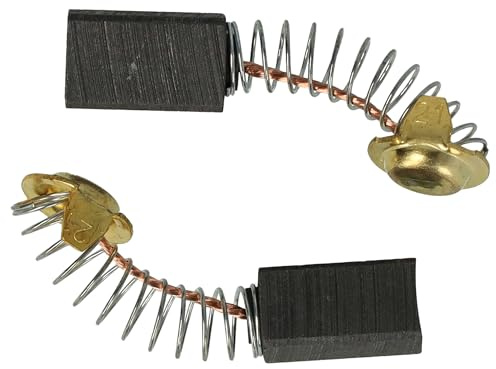 vhbw 2x escobilla de carbón compatible con Einhell BBH 850 | BBH 850 A-41, BH 850 / 1, BH 850 Proviel martillo perforador + resorte - 15 x 7,5 x 6,5 mm