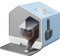 YITAHOME Katzentoilette mit Haube, Katzenklo mit Deckel, Schaufel, Katzentoilette, Einfache Reinigung, Versteckte Katzentoilette, Katzentoilette, Überdachte Katzentoilette, Hohe Seiten (Blau)
