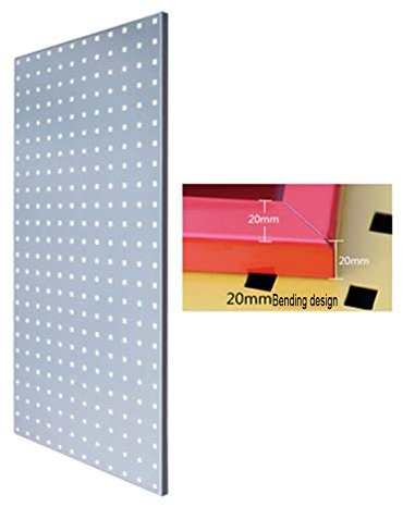 1 Stück Stecktafel, Pegboard-Wand-Organizer-System Breite Horizontale Stecktafeln Aus Metall Für Die Werkzeugaufbewahrung An Der Wand, Zu Hause Und In Der Garage ( Farbe : Silver grey , Größe : 90x45c