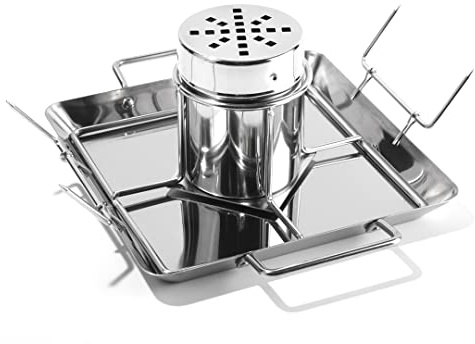 Guowall Hähnchenbräter aus Edelstahl, Bierdosenhalter, vertikaler Bräter für Grill, Ofen, Camping, Zuhause, BBQ