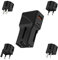 Rolling Square Pocket Travel Charger - Universal Travel Adapter, Travel Plug Adapter with USB-C and USB-A, Socket for Over 200 Countries, US, EU, UK, AU, Up to 20W Power