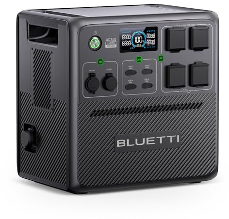 BLUETTI Pioneer 150 (AC240) Portable Power Station, 1536Wh Expandable to 10136Wh, 2400W LFP Battery, IP65 Water Resistant Solar Generator, 0-80% in 45 Min, Emergency Power for Camping, Home, RV Life