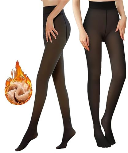CTYESGH Collant Femme Hiver,S/M/L/XL Legging Collant Polaire Femme,Collants Thermiques pour Femme - Doublure d'hiver,Faux translucide,en Peluche