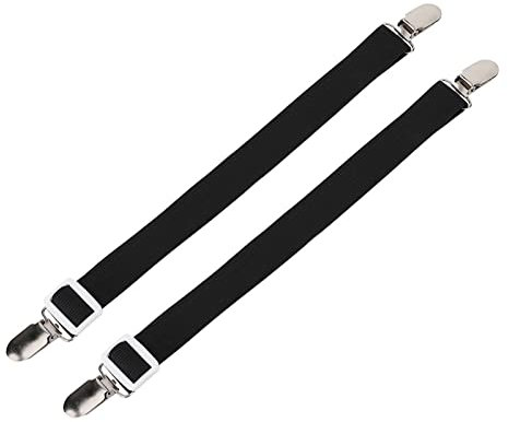 Gsycle Bettlaken-Clips, 2 Stück Bettlakenspanner, Bettlaken-Haltergurte, Bettlaken-Clips, Die Die Bettwäsche an Ort Und Stelle Halten, Robust Für Schlafzimmer(Schwarz)