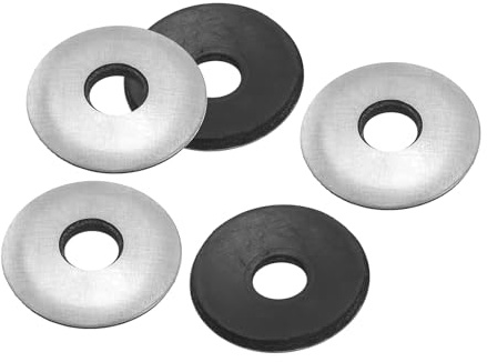 PATIKIL Arandelas de Sellado EPDM Galvanizadas de 8x25mm 100 Piezas Junta de Goma de Neopreno Respaldada con Arandela de Tornillo para Maquinaria Industrial Hogar Barcos y Techos