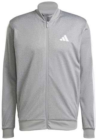 adidas Herren Tricot Regular FIT Track TOP Melange, Black Melange, XL