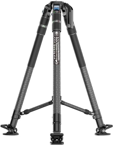 SIRUI SVS75 Carbon-Videostativ, Rapid-System,25kg, QR | 155cm Höhe, einstufige Verstellung, Mittelspreizer, Carbon-Konstruktion, für Videokamera, 25kg Traglast