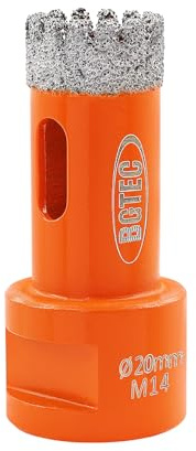 BGTEC Diamond Hole Saw Drill Bit with M14 Thread,20mm Vacuum Brazed Diamond Core Drill Bits Set for Ceramic Tile Porcelain Tile Marble Granite