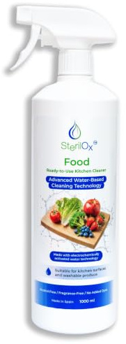SterilOx HOCl Limpiador Natural para Frutas, Verduras y Alimentos 1000ml