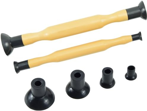 2pcs Valve Lapping Grinding Stick Tool Double Ended Valve Grinding Tool with 4 Suction Cups for Engine Valve Maintenance and Repair