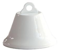 Blausky 24 campane natalizie da 38 mm, per fai da te, vintage, campanelle, piccole campane natalizie, in metallo, per ghirlande, albero di Natale, animali domestici, bianco