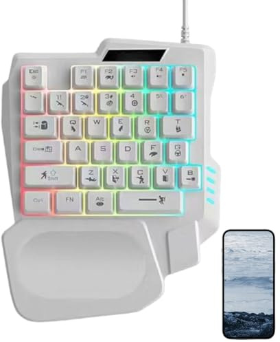 Keypad Mechanisches Keypad | Einhand-Tastatur, geeignet für Computer-, Handy- und Tablet-sowie mobile Spiele Geeignet Für Zuhause, Wohnheim, Auf Reisen,