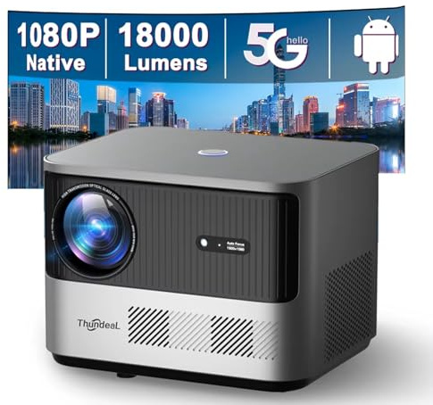 Proyector Full HD TDA6 1080P 2K 4K vídeo doméstico Cine Enfoque automático 5G WiFi proyector Android TDA6W proyector 3D portátil