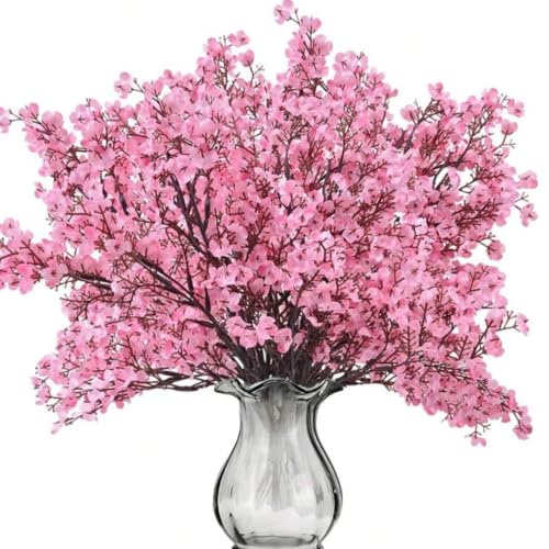 Générique Lot de 20 Fleurs de Cerisier Artificielles 32 cm – Décoration Florale Réaliste pour Maison, Mariage, Fête, Bureau, Balcon & Jardin – 4 Tiges Souples – sans Entretien