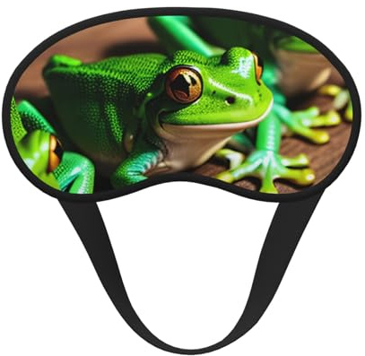 Lustige Frosch-Schlafmaske für Seitenschläfer, Cup-förmige Verdunkelung, Augenmaske, Schattierungen, Abdeckung für Männer und Frauen