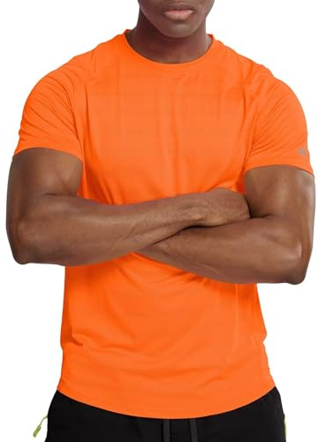 Zengjo Men's Quick Dry Gym Running Sports T Shirt Breathable Training Top