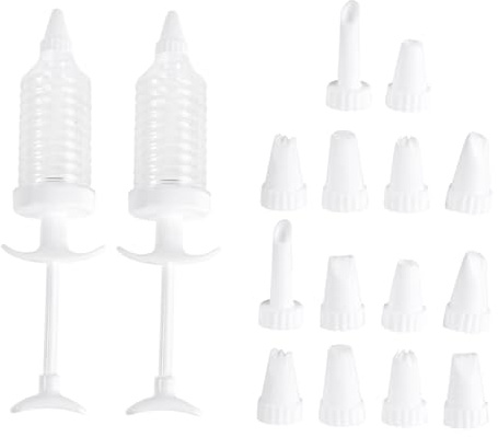 CHICAMPERA 16 Pièces Kit de Pâtisserie avec Presse à Biscuits et Douilles pour Décoration de Gâteaux Ensemble de Confort Alimentaire pour Créer des Cookies et Décorer Cupcakes