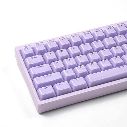 Crystal Jelly Keycap, Purple Shine Through Custom Keycap, 135 Keys OEM Profile Keycaps Set, Cute Translucent Keyboard Keycaps for 61/68/84/87/98/100 Cherry MX Mechanical, Purple