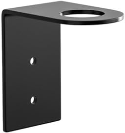 Support mural en acier inoxydable pour distributeur de savon de salle de bain - Support de rangement pour bouteilles de gel douche - Organiseur noir pour accessoires de bain (1 trou A)