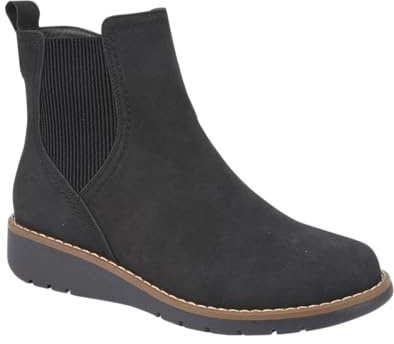Jo & Joe Ladies Chelsea Ankle Boots - Lightweight Pull-on with Side Gusset & Wedge Sole Sizes 4-8