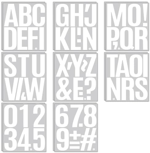 122 Stück/16 Blatt Buchstaben Aufkleber Groß,10 cm Selbstklebend Buchstaben und Zahlenaufkleber,Wasserfeste Klebebuchstaben für Poster Pinnwände Klassenzimmer Outdoor Schilder Autos (Weiß)