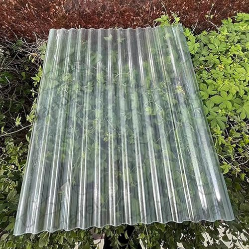 Klare Dachplatten, 1 mm Polycarbonat Dachplatten, 93 cm Wellblech, für Carport, Hühnerstall, Wintergarten, Einfach zu Rollen und zu Schneiden(1.2m/3.9ft)