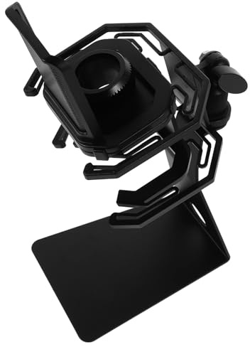 DEARMAMY Microphone Shock Mount for Wave Microphone Reduces Vibration Noise for Desktop Use Includes Pop Filter Heavy-duty Metal Construction for Livestreaming and Recording Sessions