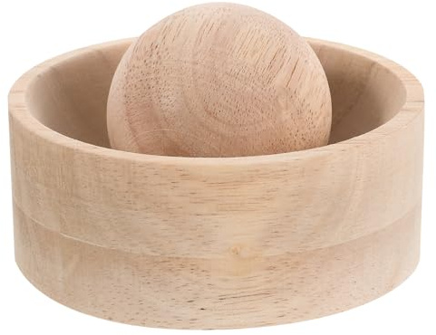 Veemoon Wooden Dumpling Press Ergonomic Grip Consistent Size Manual Dough Pressing Tool Dumpling Wrapping Ravioli Mould Kitchen Dough Press in Beige