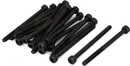 sourcing map 20 Stück Zylinderschrauben M3 x 45mm Legierter Stahl 12.9 Grad Innensechskantschraube DIN912