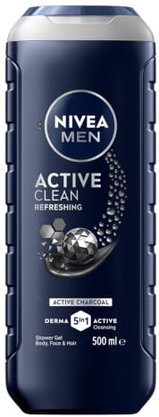 Nivea Active Clean Shower Gel, 500 ml