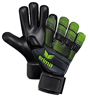 Erima Torwarthandschuhe SKINATOR Hardground, schwarz/Green Gecko, 4, 7221805