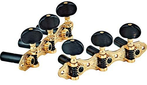 Ortega Guitars Classic stämmekaniker set – guld/svart Deluxe (OTMDLX-GOBK)