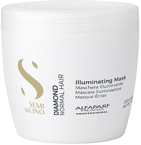 Alfaparf Milano Semi di Lino Diamond Illuminating Hair Mask - Color Safe Deep Conditioner for Color Treated Hair - Adds Shine and Body - Sulfate, Paraben and Paraffin Free - Professional Salon Quality