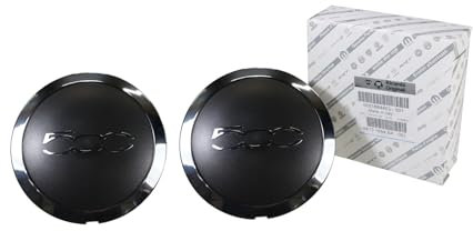 Set di 2 coprimozzi originali Fiat 500 OE 51884863