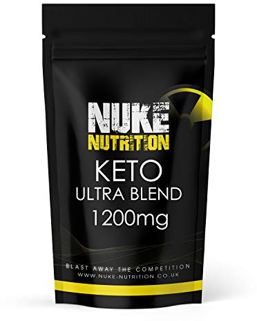 Nuke Nutrition Keto Ultra Blend x60 Capsules | Complete Weight Loss Tablets That Work Fast | Max Strength Fat Burning & Slimming | Herbal Extracts Green Tea African Mango & Raspberry | Vegan